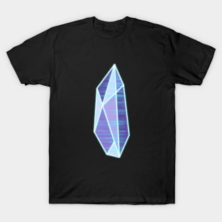 Neon Vaporwave Geometric Crystal Synthwave Style Wireframe Gem T-Shirt